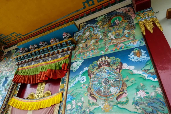 Ґанґток Індія Жовтень 2020 Facade Sera Jey Drophenling Monastery Gangtok — стокове фото