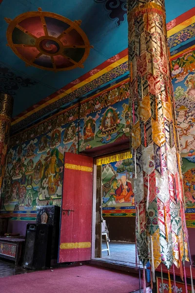 Pelling Índia Outubro 2020 Detalhe Mosteiro Budista Sanghak Choeling Pelling — Fotografia de Stock