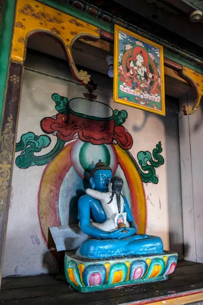 Pelling Inde Octobre 2020 Statue Bouddha Monastère Bouddhiste Sanghak Choeling — Photo