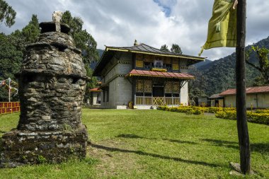 Yuksom, Hindistan - Kasım 2020: Dubdi Manastırı, 2 Kasım 2020, Sikkim, Hindistan.