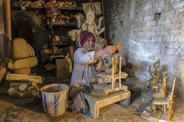 Lumding India Gennaio 2021 Artigiano Vasaio Che Lavora Nel Suo — Foto Stock