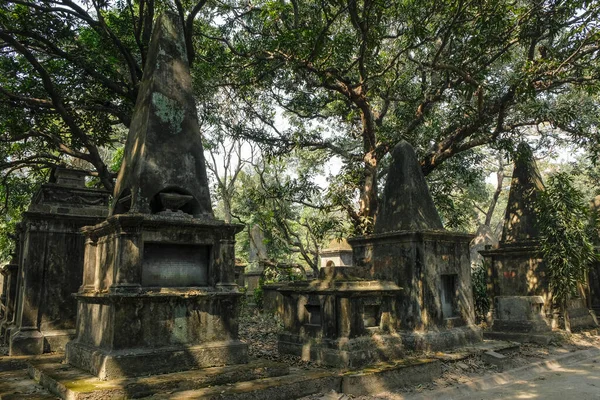 Kalkuta Indie Luty 2021 Widok Cmentarz South Park Street Kalkucie — Zdjęcie stockowe