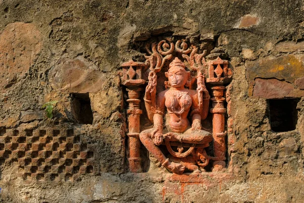 Staty Gudom Inbäddad Mur Mandhata Belägen Floden Narmada Omkareshwar Madhya — Stockfoto