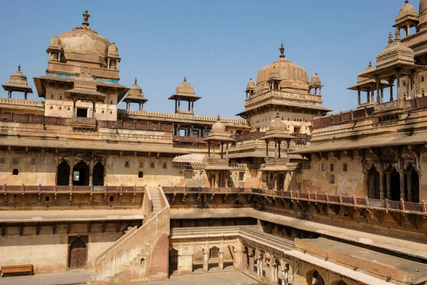 Dettaglio Del Jahangir Mahal Palace Orchha Madhya Pradesh India — Foto Stock