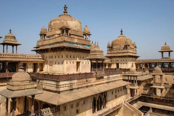 Λεπτομέρεια Του Παλατιού Jahangir Mahal Στην Orchha Madhya Pradesh Ινδία — Φωτογραφία Αρχείου