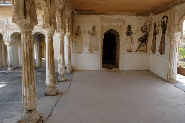 Detalle Del Palacio Rai Praveen Mahal Orchha Madhya Pradesh India — Foto de Stock
