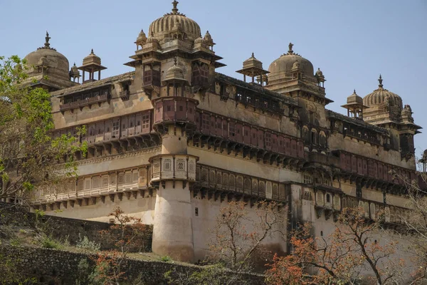 Detail Van Het Jahangir Mahal Paleis Orchha Madhya Pradesh India — Stockfoto