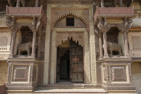 Detalhe Palácio Jahangir Mahal Orchha Madhya Pradesh Índia — Fotografia de Stock