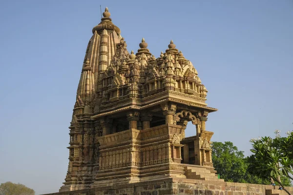 印度中央邦Khajuraho的Javari圣殿 形成Khajuraho纪念碑小组的一部分 该小组是教科文组织的一个世界遗产 — 图库照片