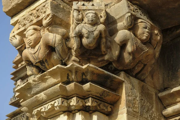 Λεπτομέρεια Του Ναού Vamana Στο Khajuraho Madhya Pradesh Ινδία Αποτελεί — Φωτογραφία Αρχείου