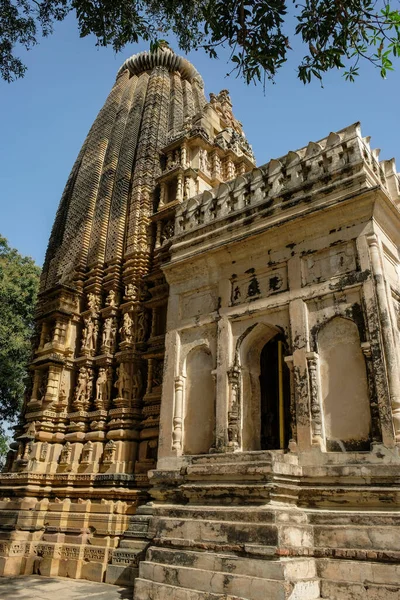 印度中央邦Khajuraho的Adinath寺 形成Khajuraho纪念碑小组的一部分 该小组是教科文组织的一个世界遗产 — 图库照片