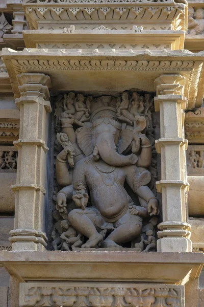 Hindistan Madhya Pradesh Khajuraho Daki Lakshmana Tapınağı Nın Detayları Unesco — Stok fotoğraf