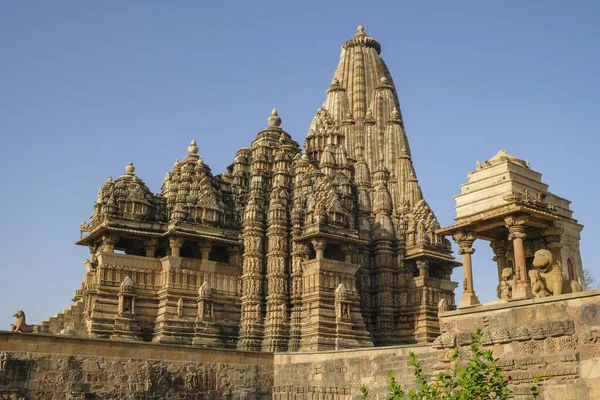 Templo Kandariya Mahadev Templo Mahadeva Khajuraho Madhya Pradesh Índia Faz — Fotografia de Stock