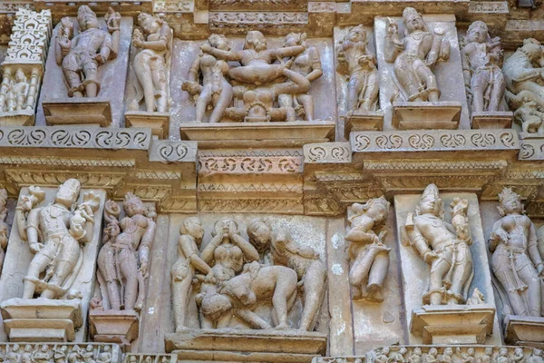 Λεπτομέρεια Του Ναού Vishvanath Στο Khajuraho Madhya Pradesh Ινδία Αποτελεί — Φωτογραφία Αρχείου