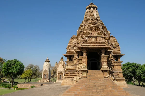 Tempio Vishvanath Khajuraho Madhya Pradesh India Parte Del Gruppo Dei — Foto Stock