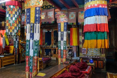 Komic, Hindistan - Haziran 2021: Komic 'teki Tangyud Manastırı' nın 29 Haziran 2021 'de Spiti Vadisi, Himachal Pradesh, Hindistan.