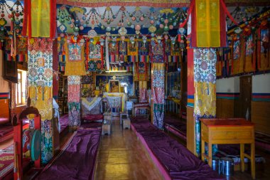 Kee, Hindistan - Haziran 2021: Kee 'deki Key Manastırı' nın 29 Haziran 2021 'de Spiti Vadisi, Himachal Pradesh, Hindistan.