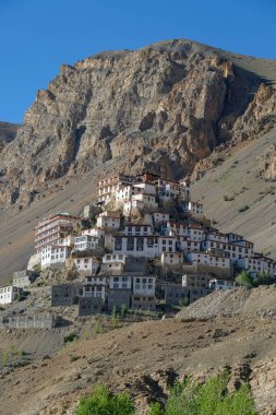 Kee, Hindistan - Haziran 2021: Kee 'deki Key Manastırı' nın 29 Haziran 2021 'de Spiti Vadisi, Himachal Pradesh, Hindistan.