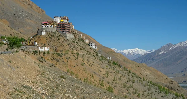 印度基 2021年6月 2021年6月29日在印度喜马偕尔邦斯皮蒂山谷的基主要修道院的景观 — 图库照片