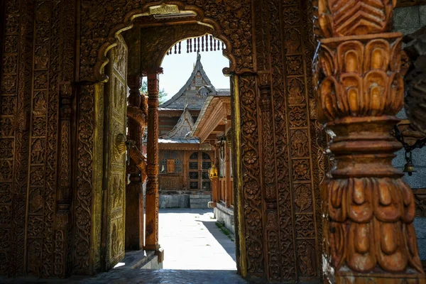 Вигляд Індуїстського Храму Нараян Нагіні Селі Калпа Гімачал Прадеш Індія — стокове фото