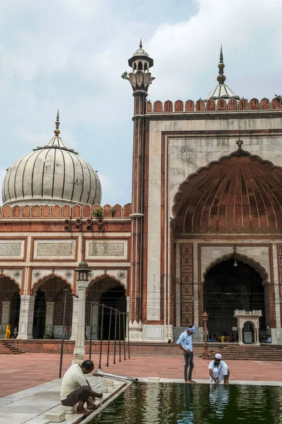 Delhi Índia Agosto 2021 Mesquita Jama Masjid Delhi Maior Índia — Fotografia de Stock