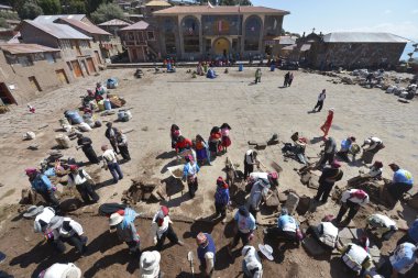 Taquile Island, titicaca Gölü, peru