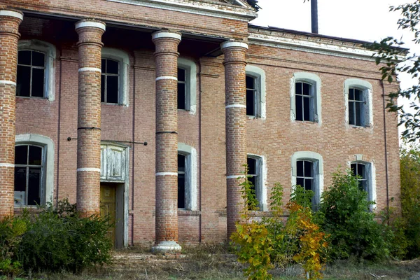 Ruínas Antiga Igreja Luterana Tijolo Dos Alemães Volga — Fotografia de Stock