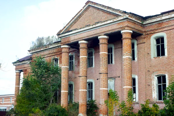 Ruins Old Brick Lutheran Church Volga Germans — Stock Photo, Image