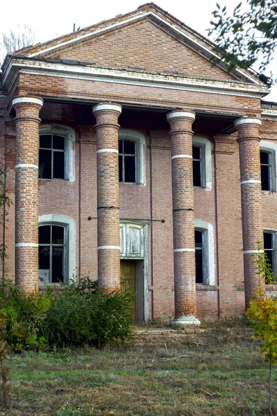 Las Ruinas Antigua Iglesia Luterana Ladrillo Los Alemanes Del Volga —  Fotos de Stock