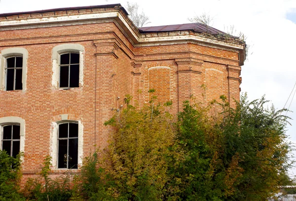 Ruins Old Brick Lutheran Church Volga Germans — Stock Photo, Image