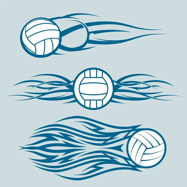 Tribal Volleyballs — Stock Vector