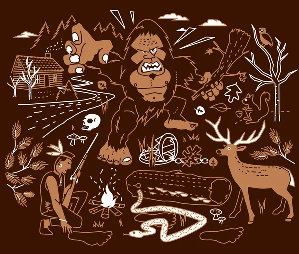 Legend of Bigfoot Stock Illustration