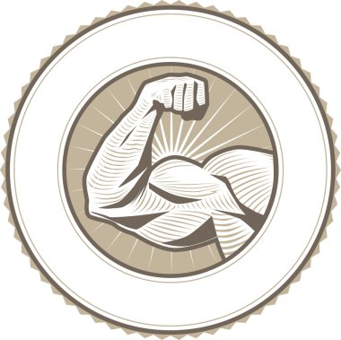 Bicep Flex Label clipart