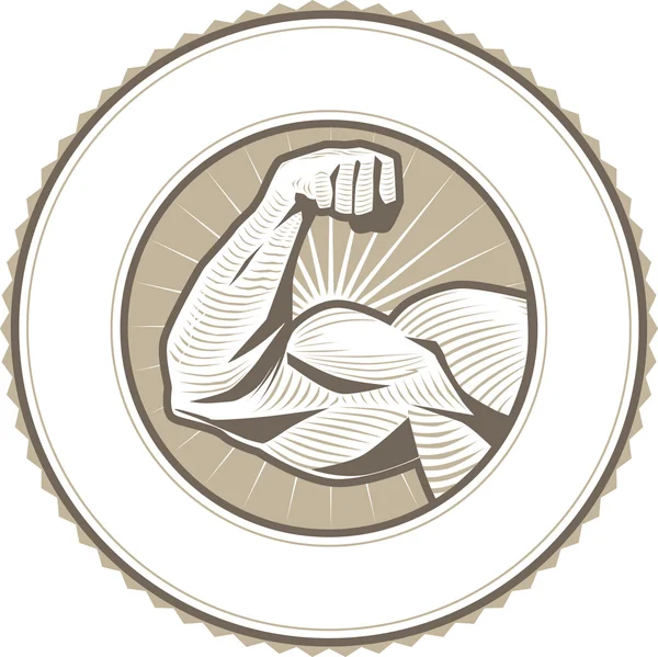 Etiqueta Bicep Flex — Vector de stock