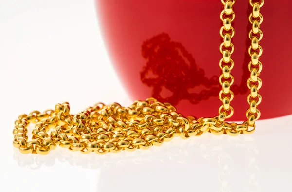 Gold necklace — Stock Photo, Image