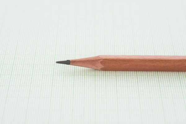 그래프 종이 연필 — 스톡 사진