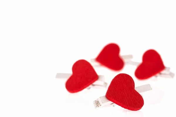 Heart shaped paper clip — Stock Photo, Image