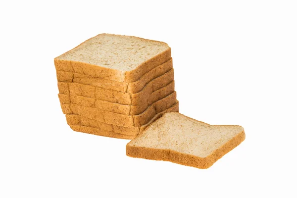 Krojonego chleba na białym tle — Zdjęcie stockowe