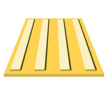 Kaya levhaları, körler için dokunulabilir. Vektör hisse senedi çizimi. Körlerin güvenliği için sarı fayanslar, kapsama alanı. Tecrit edilmiş engelliler için dokunulabilir. Tek vektör illüstrasyonu