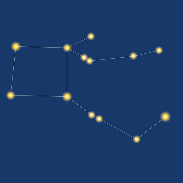 天马座星座孤立 星空的概念 天文学 占星术 星座的向量群图解 — 图库矢量图片