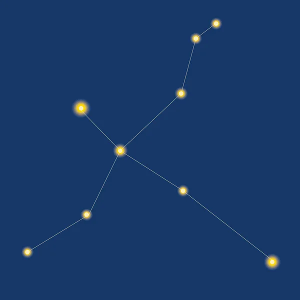 Constellation Cygnus, Cyg isolated, concept of starry sky, astronomy, astrology, vector stock illustration