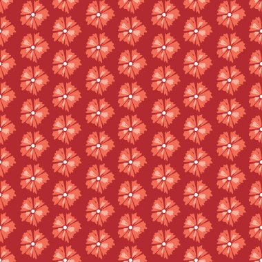 Papatya pürüzsüz desen. Düz vektör stok çizimi. Doku olarak papatya çiçeği. Kumaş ve tekstil üzerine baskı yapmak için bir süs. Çiçek illüstrasyonu