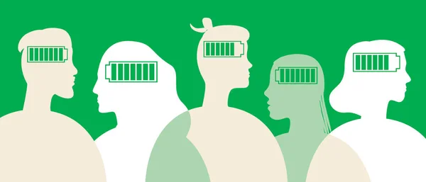 Ενεργειακοί Άνθρωποι Ψυχική Υγεία Silhouette Διανυσματική Απεικόνιση Αρχείου Πρόληψη Εγκαυμάτων — Διανυσματικό Αρχείο