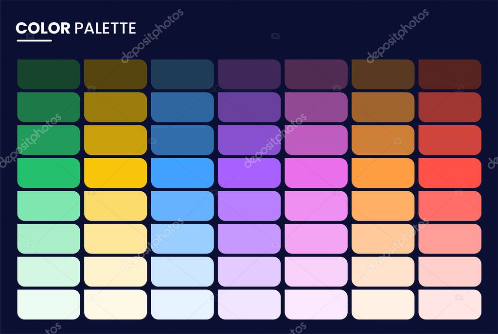 Color Palette Shade Card Color Theory Theme Guide Harmony Vector Stock Vector by ©userexperience