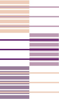 Sıcak şeftali ve leylak renginde yatay çizgiler arka plan, duvar kağıdı, tekstil baskısı, ambalaj ya da modern ev dekorasyonu için mükemmel.