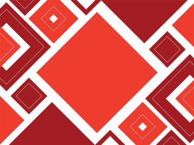 Soyut geometrik arkaplan kırmızı desen, mozaik şablon, pankart tasarımı, kopya alanı ile üçgen ve kare şekiller, modern düzen, metin yeri ile konsept