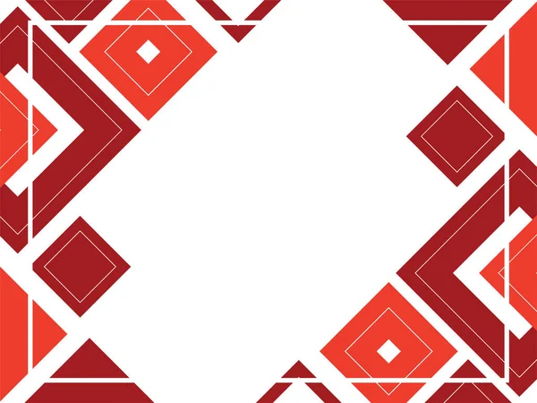 Fundo Geométrico Abstrato Padrão Vermelho Modelo Mosaico Design Banner Triângulo — Vetor de Stock