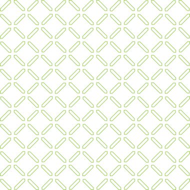 Basit dikişsiz desen çizgiler, X çapraz geometrik desen, yeşil renkli şekiller, beyaz arkaplan