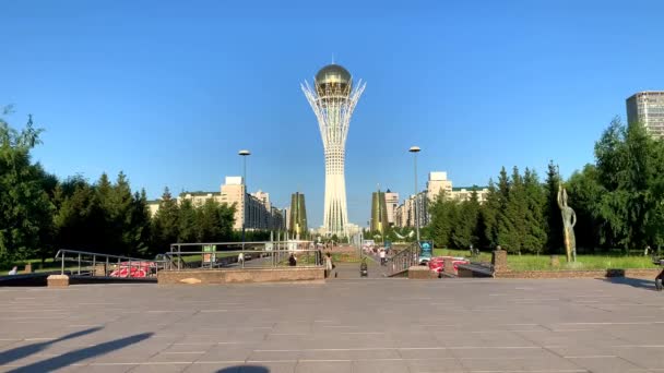 Нур Султан Казахстан Июня 2021 Года Центр Нур Султана Вид — стоковое видео