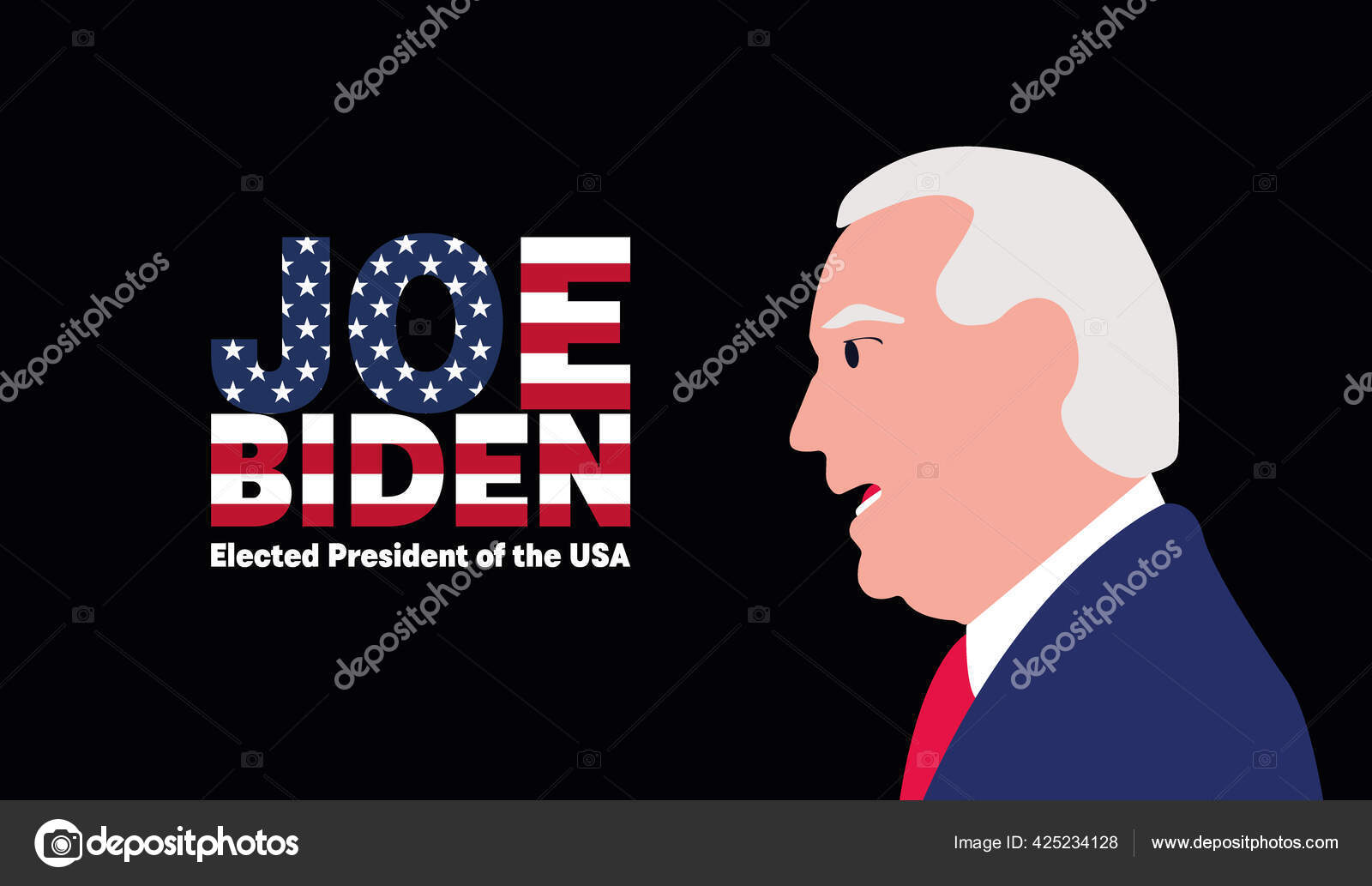 Джо Байден Избран Президентом Сша Выбран 2020 Году Объявление.